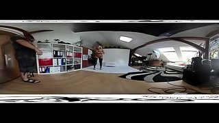 Nice victoria pure 3D VR 360 backstage from photoshoot before dildo masturb