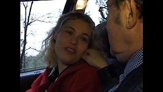 french old man and teen blonde in threesome