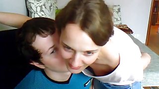 Teen couple in missionary position