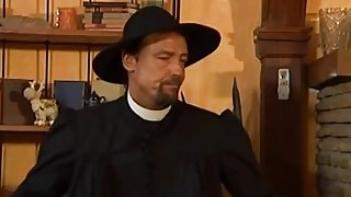Sexy Nun Takes Priest Ramrod In Her Wazoo And Muff