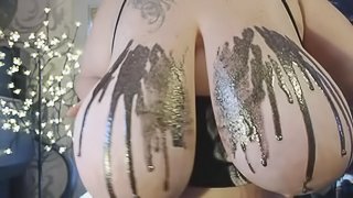 BBW Glitter on MASSIVE boobs