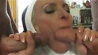 Mature Nun Double Penetrated By Two Men