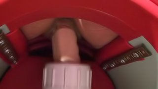 Marie Madison masturbating pussy in a naughty sex machine ride