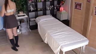 Sexy blowjob and cunt drilling in hot asian massage movie