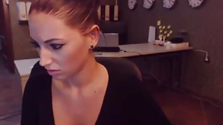 MDRNPRN - Sexy Hot college girl At The Office Getting Naked