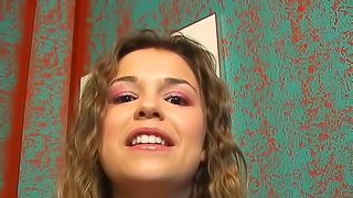 Curly Katie Thomas gets banged and facialed by Black guy